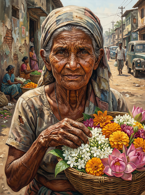 Street Flower Offering (Diamond Painting) Diamond Painting kit