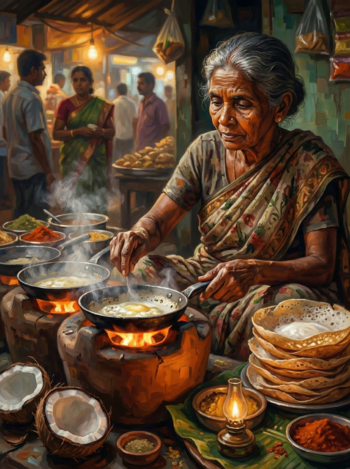 Street Kitchen Cook (Diamond Painting) Diamond Painting kit