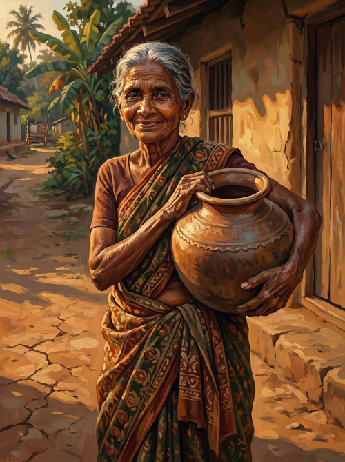 Clay Pot Portrait (Diamond Painting) Diamond Painting kit
