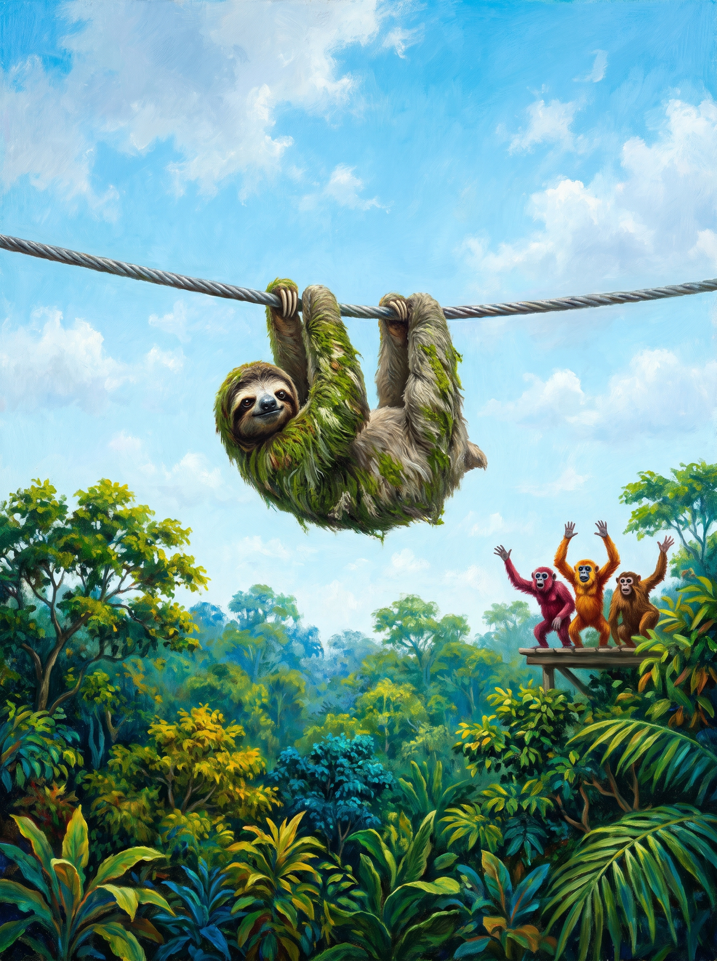 Stuck Zip Wire Sloth