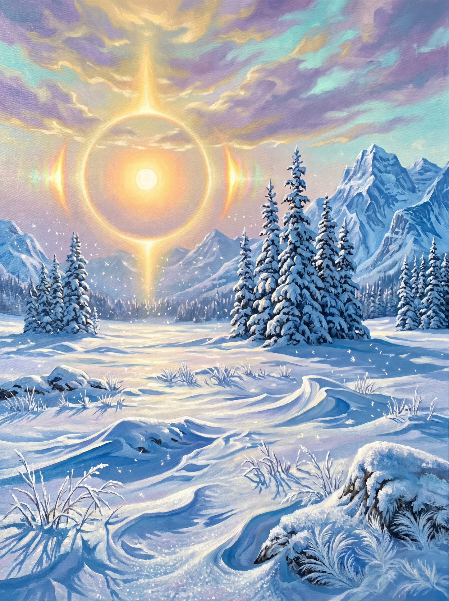 Sun Dogs and Pillar