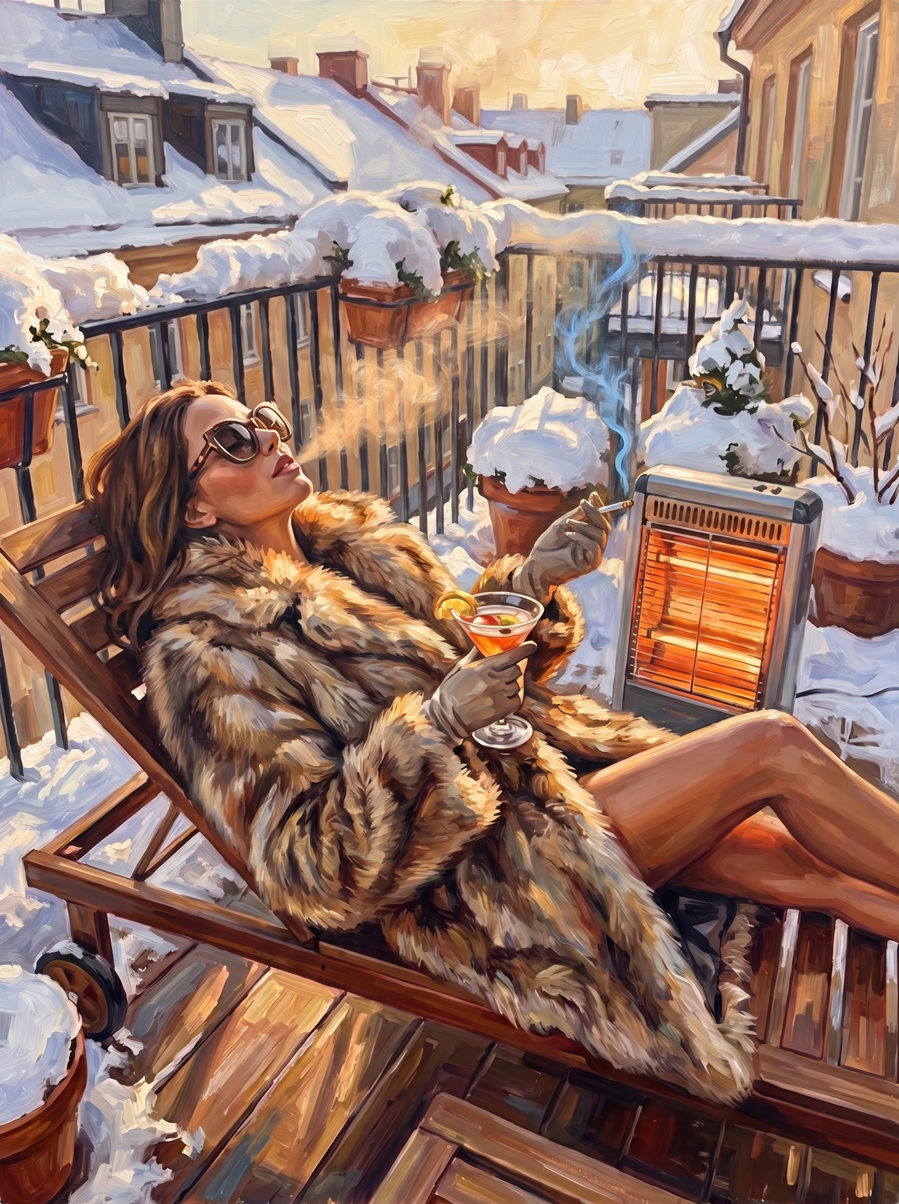 Sunbathing in a Snowstorm