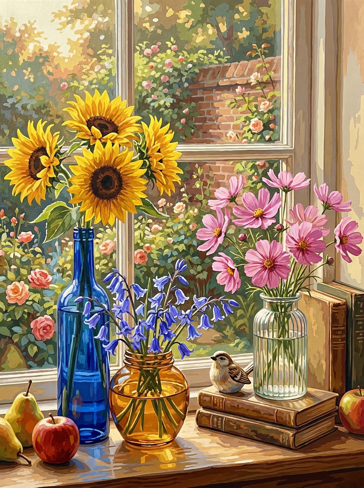 Sunflowers And Bottles (Diamond Painting) Diamond Painting kit