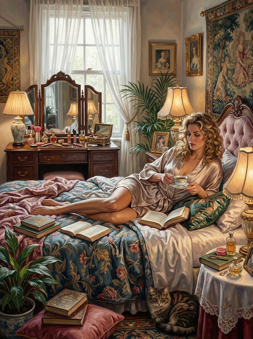 Sunlit Bedroom Rest (100 Color Diamond Painting) Diamond Painting kit