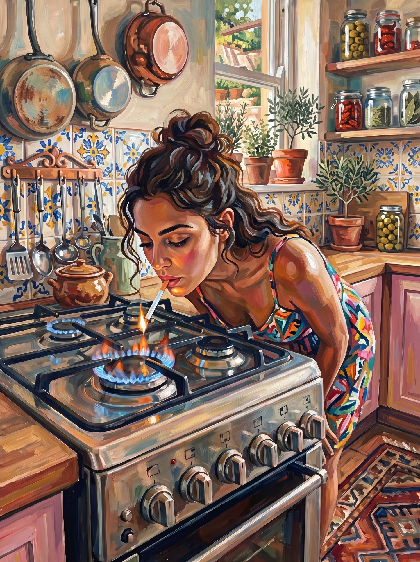 Sunlit Topknot Kitchen