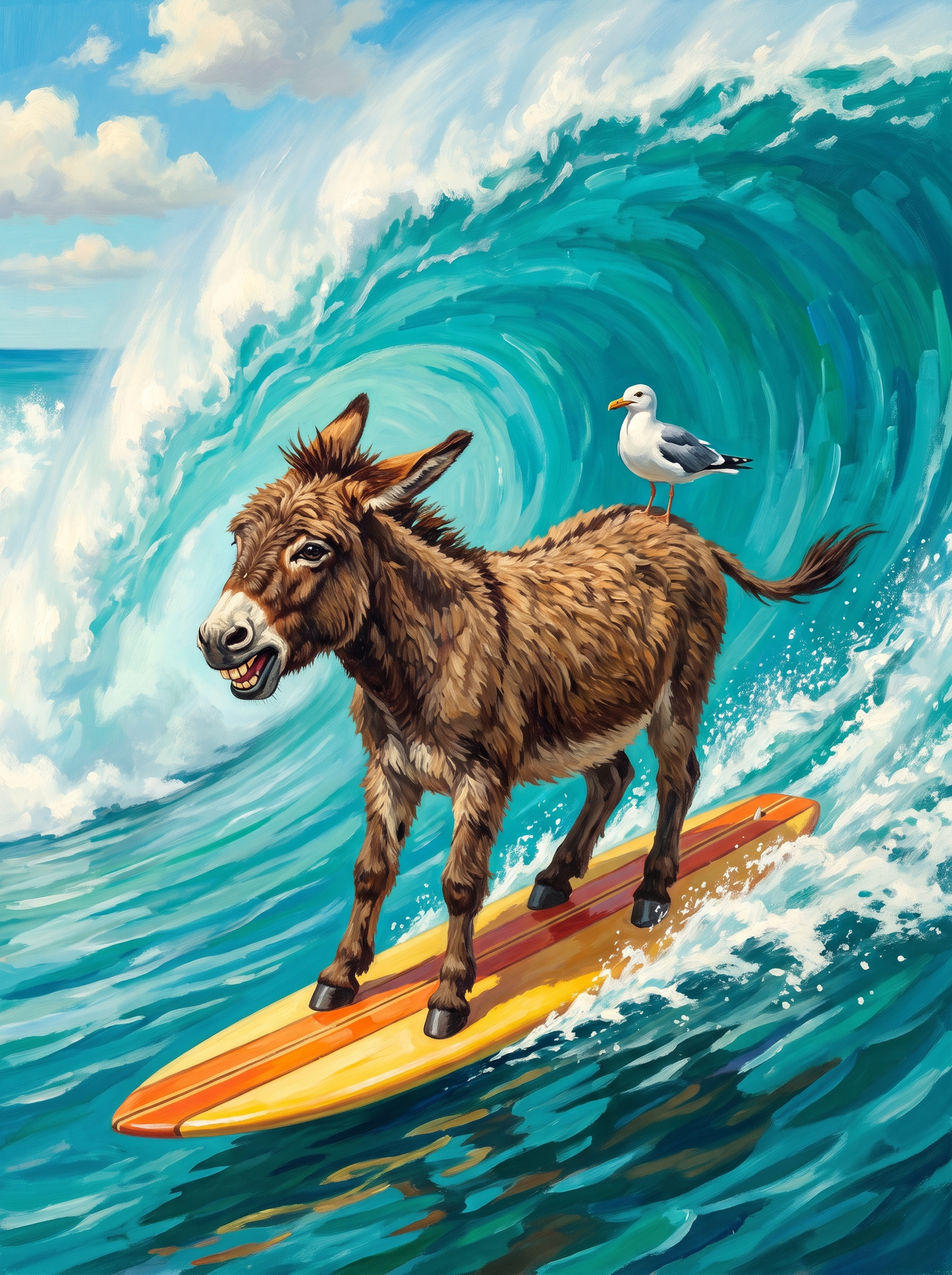 Surfing Donkey