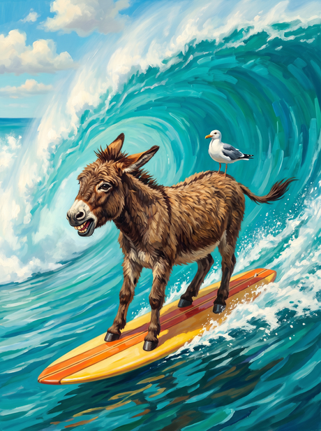 Surfing Donkey