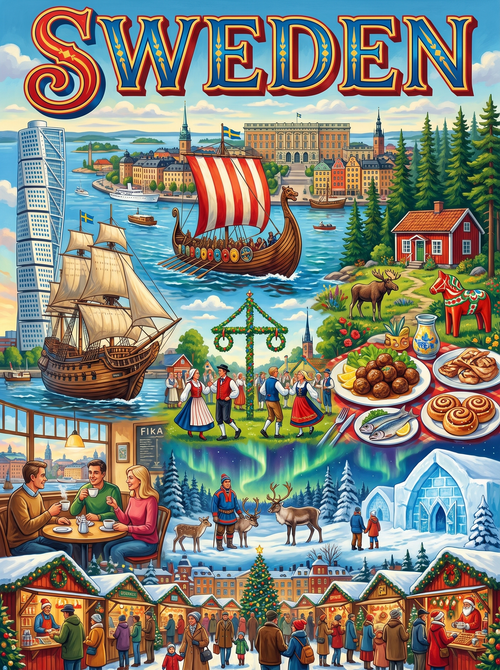 Sweden Land of the Midnight Sun