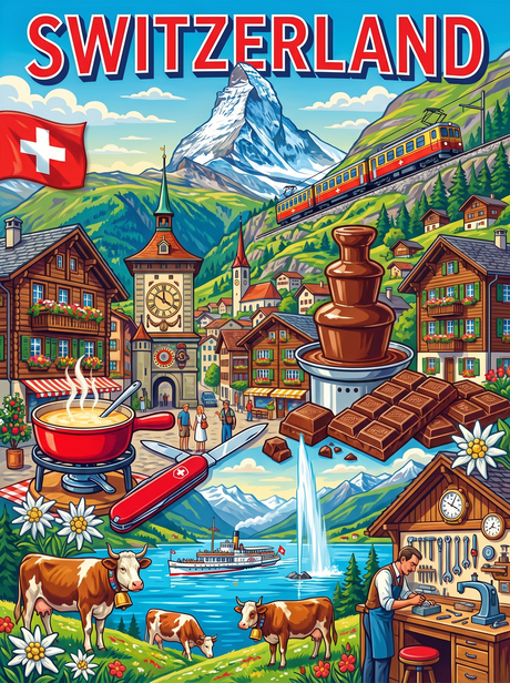 Switzerland Peaks and Lakes