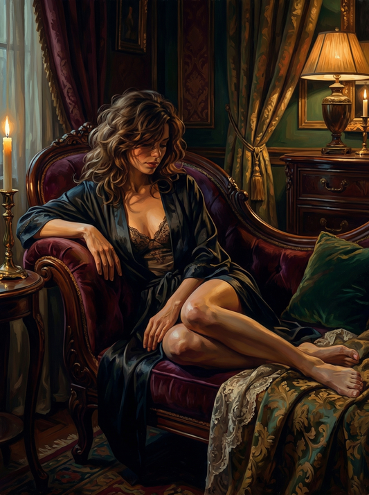 Teal Robe Candlelit Eve