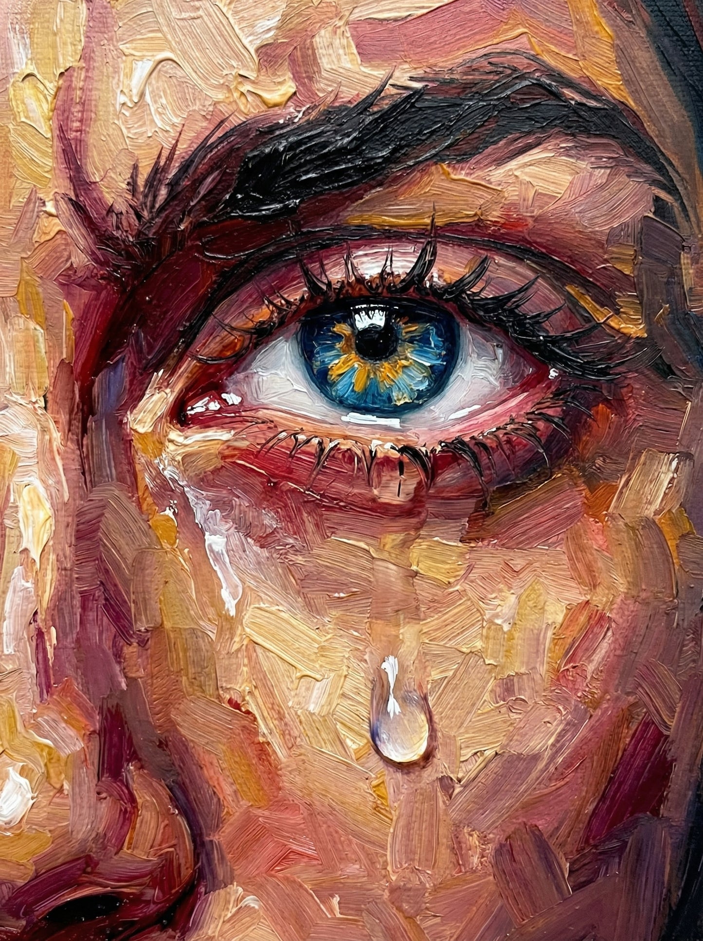 Teardrop Eye Portrait (Diamond Painting) Diamond Painting kit