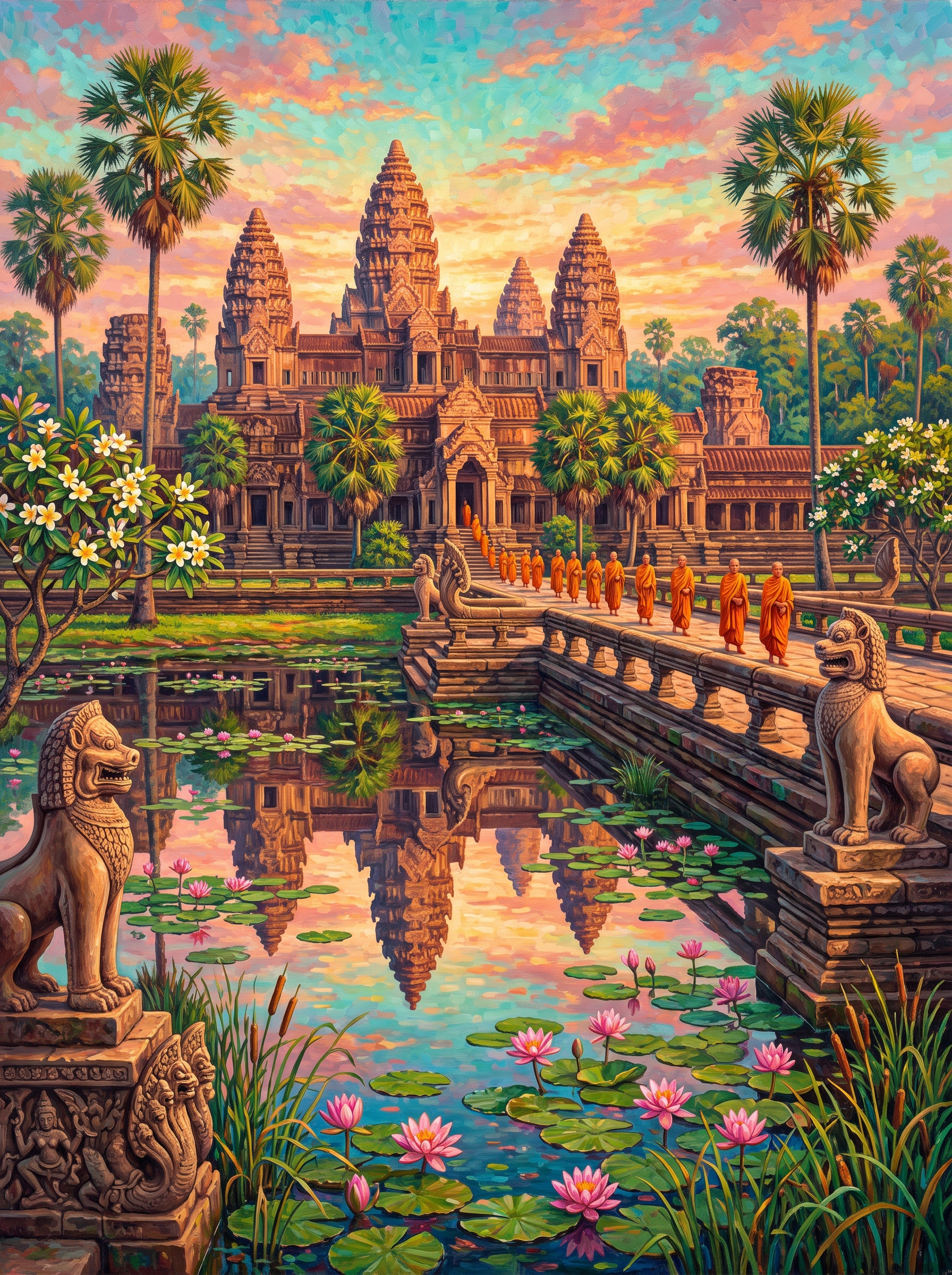 Temple Lotus Sunrise