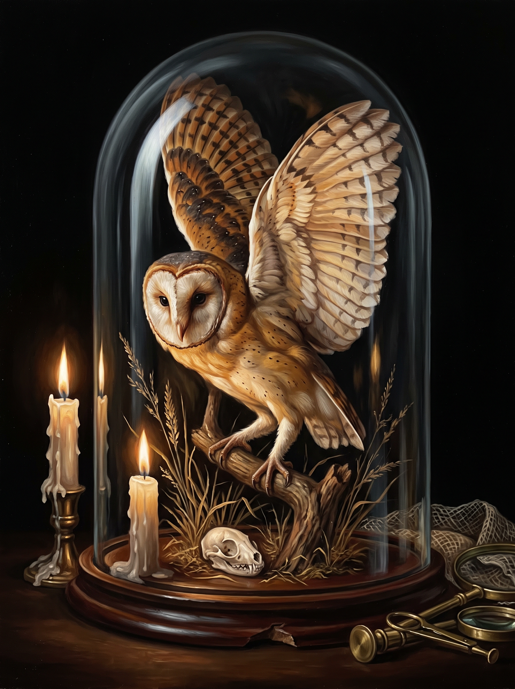 The Owl Under Glass