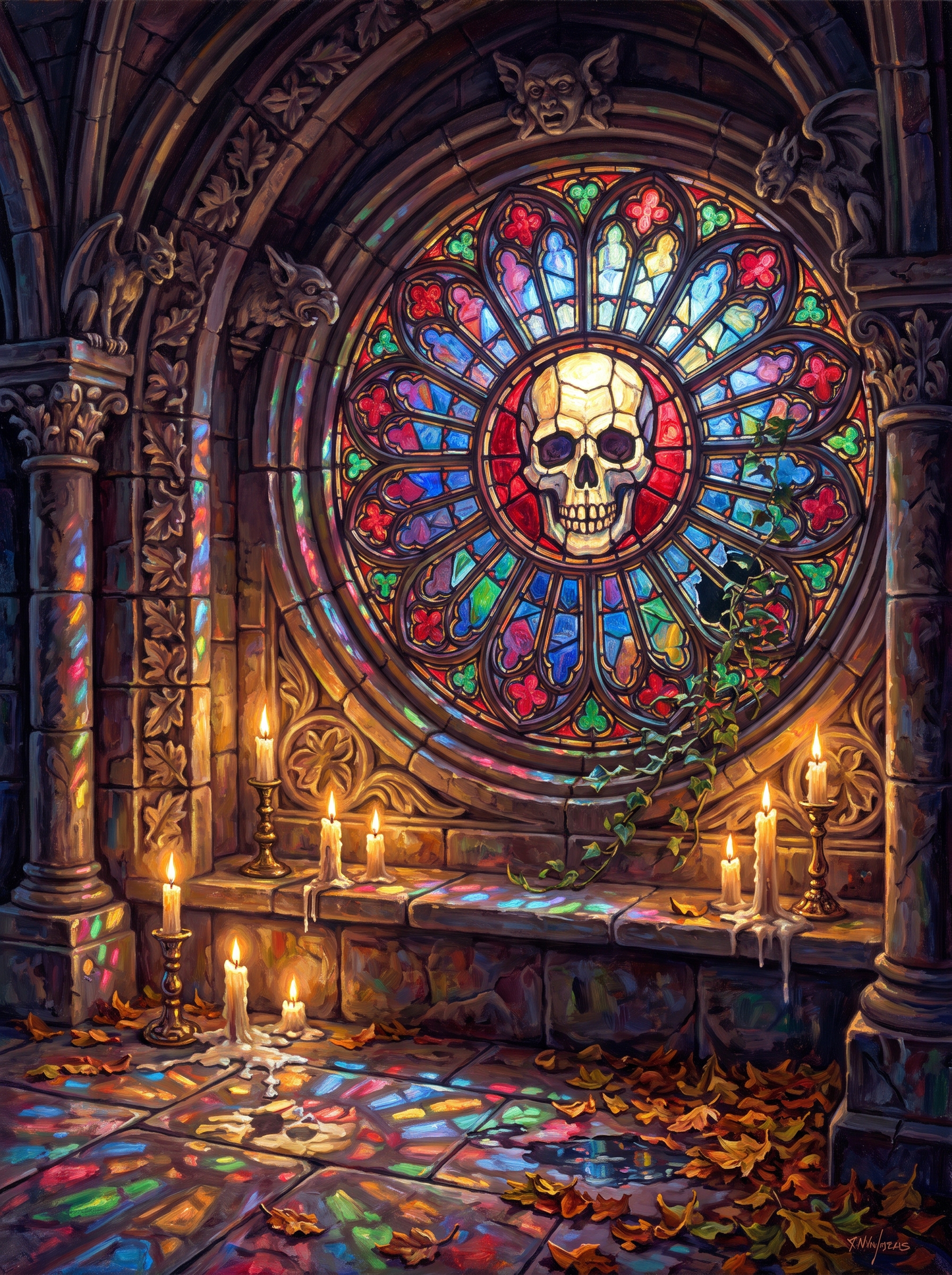The Rose Window Skull