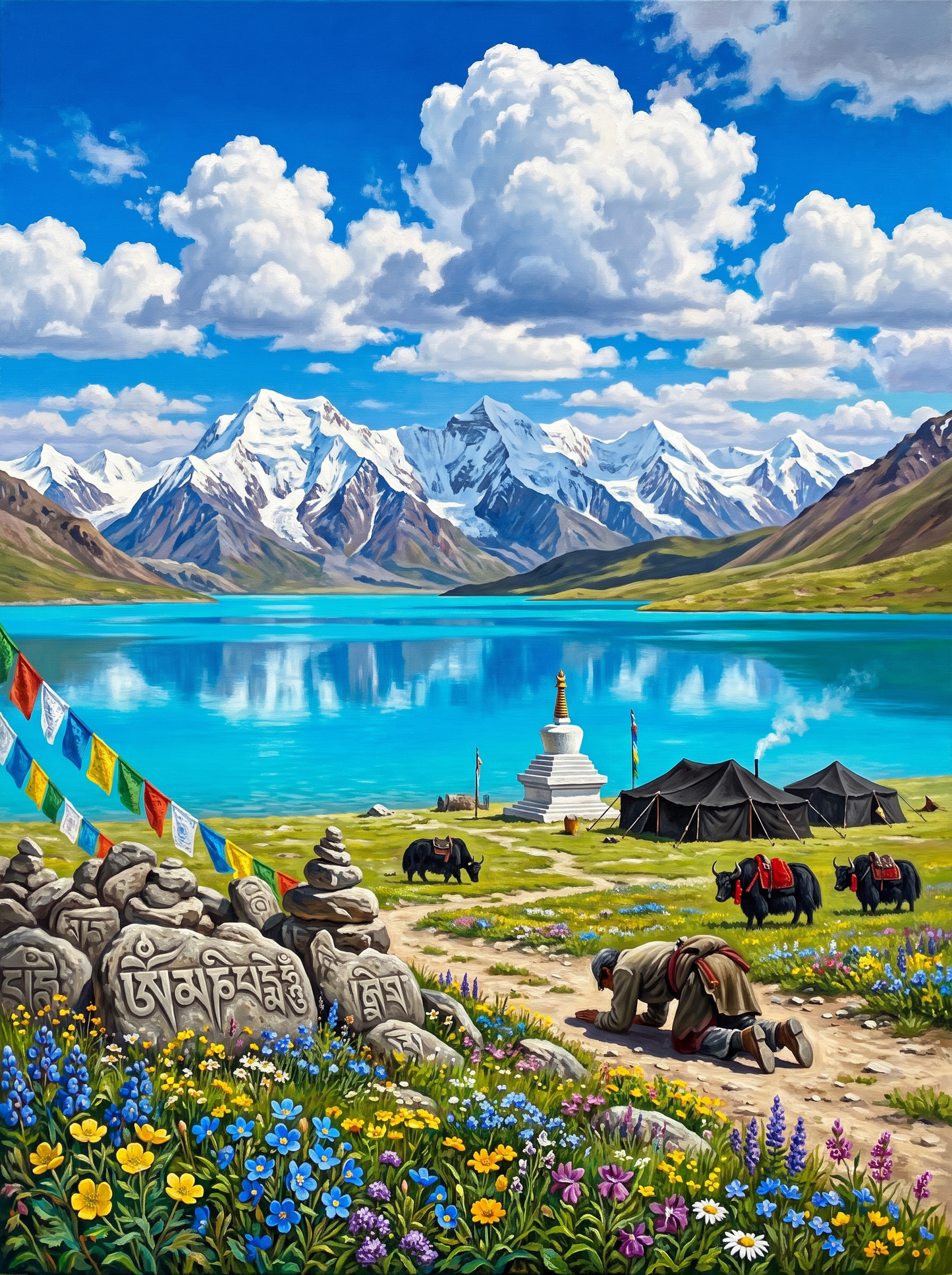 Tibetan Lake Stupa