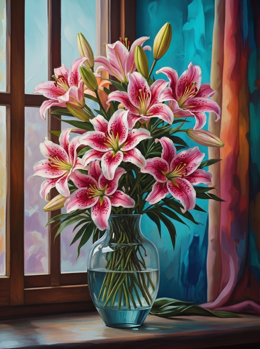 Tiger Lilies as Stargazer (Diamond Painting)