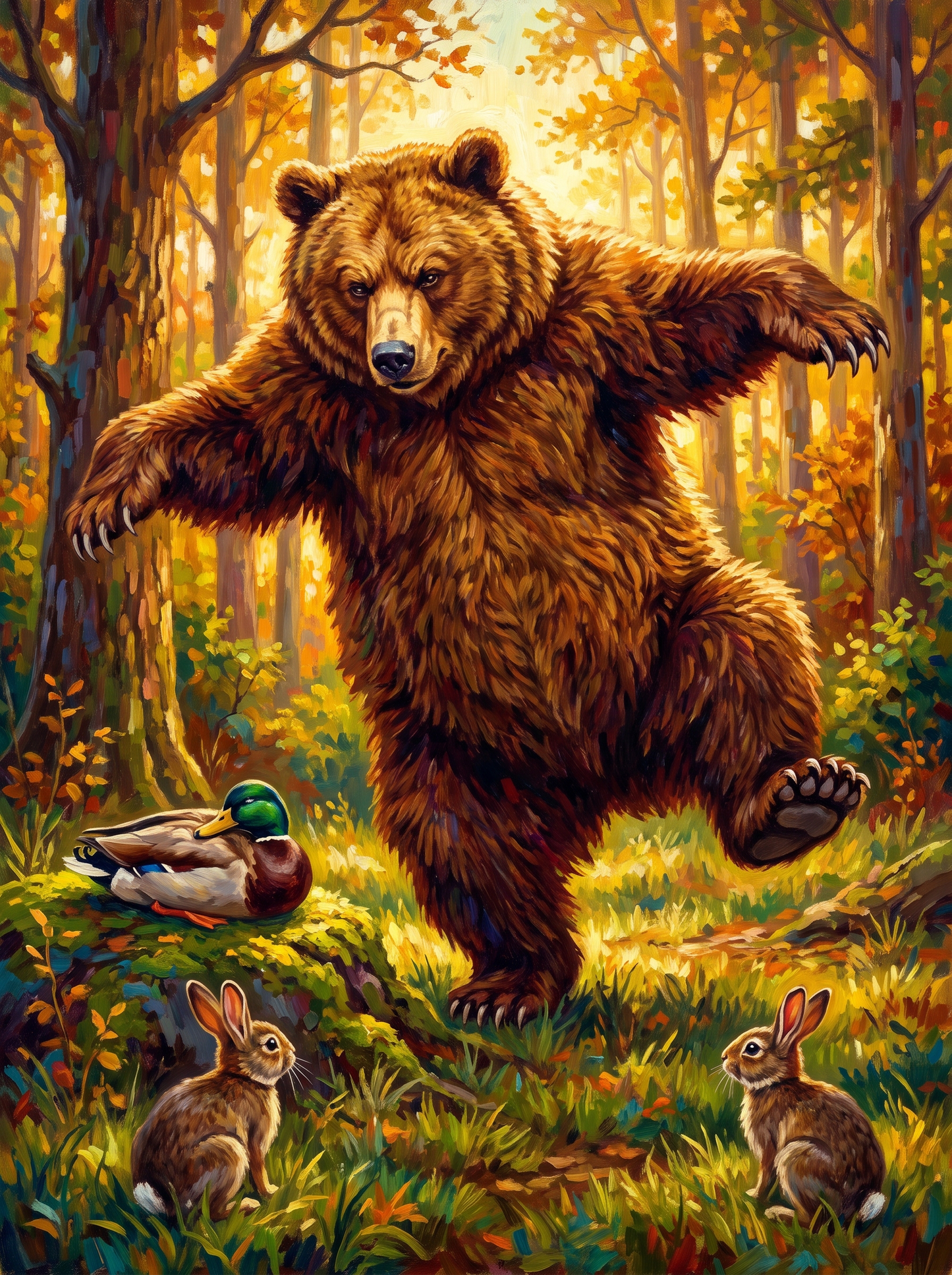 Tiptoeing Bear