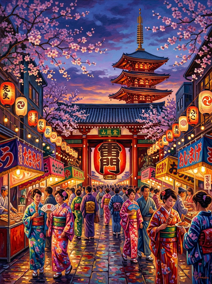 Tokyo Asakusa Festival Clean (150 Color Diamond Painting)