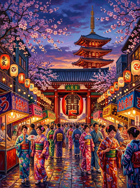 Tokyo Asakusa Festival Clean (150 Color Diamond Painting) Diamond Painting kit