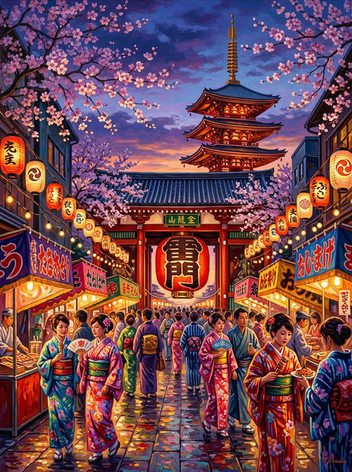 Tokyo Asakusa Festival Clean (150 Color Diamond Painting)
