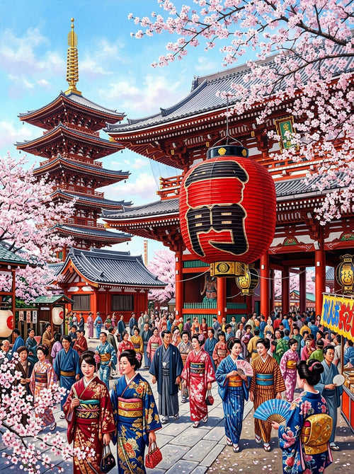 Tokyo Asakusa Festival Documentary (150 Color Diamond Painting)
