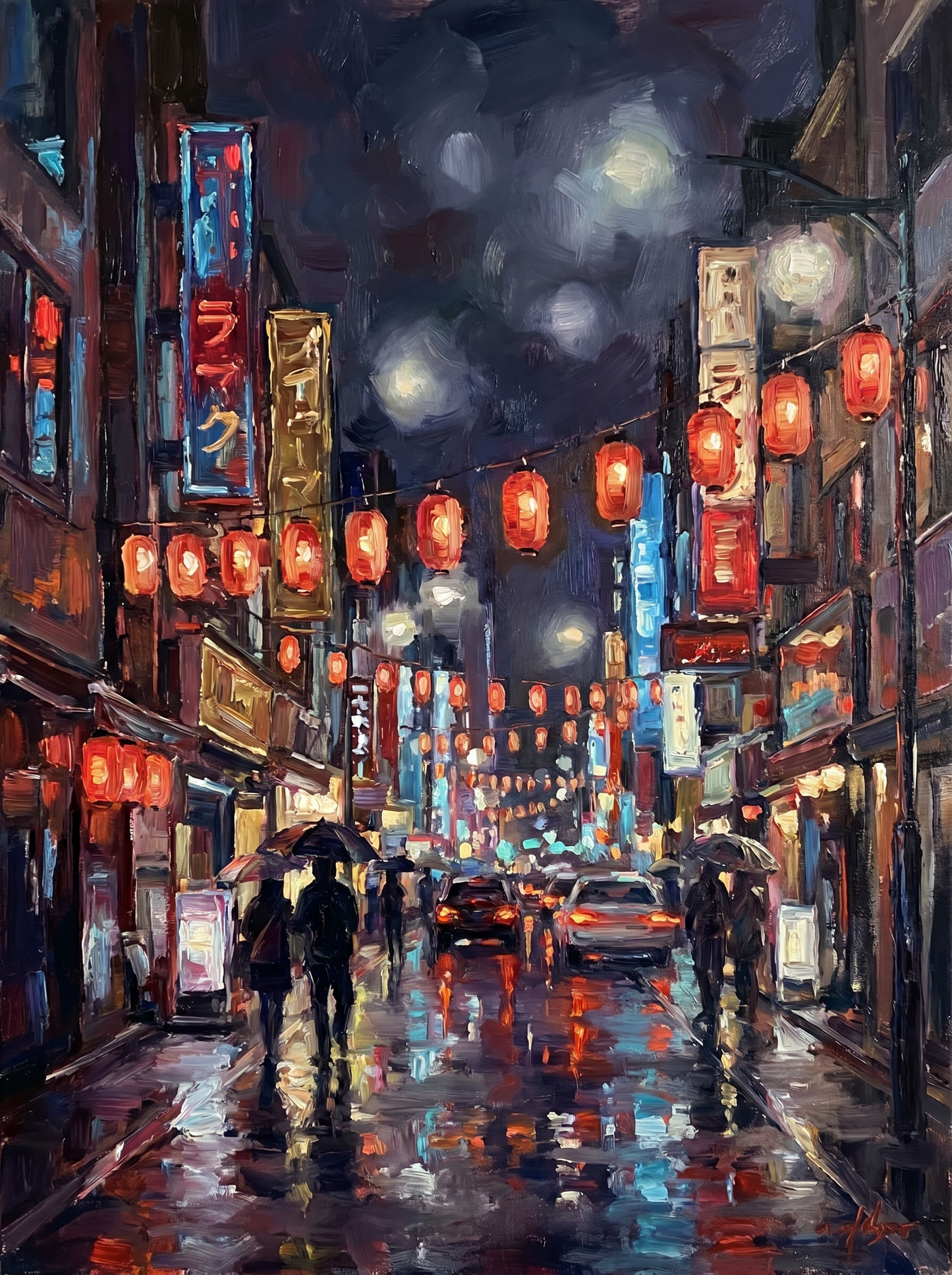 Tokyo Neon Rain (150 Color Diamond Painting)