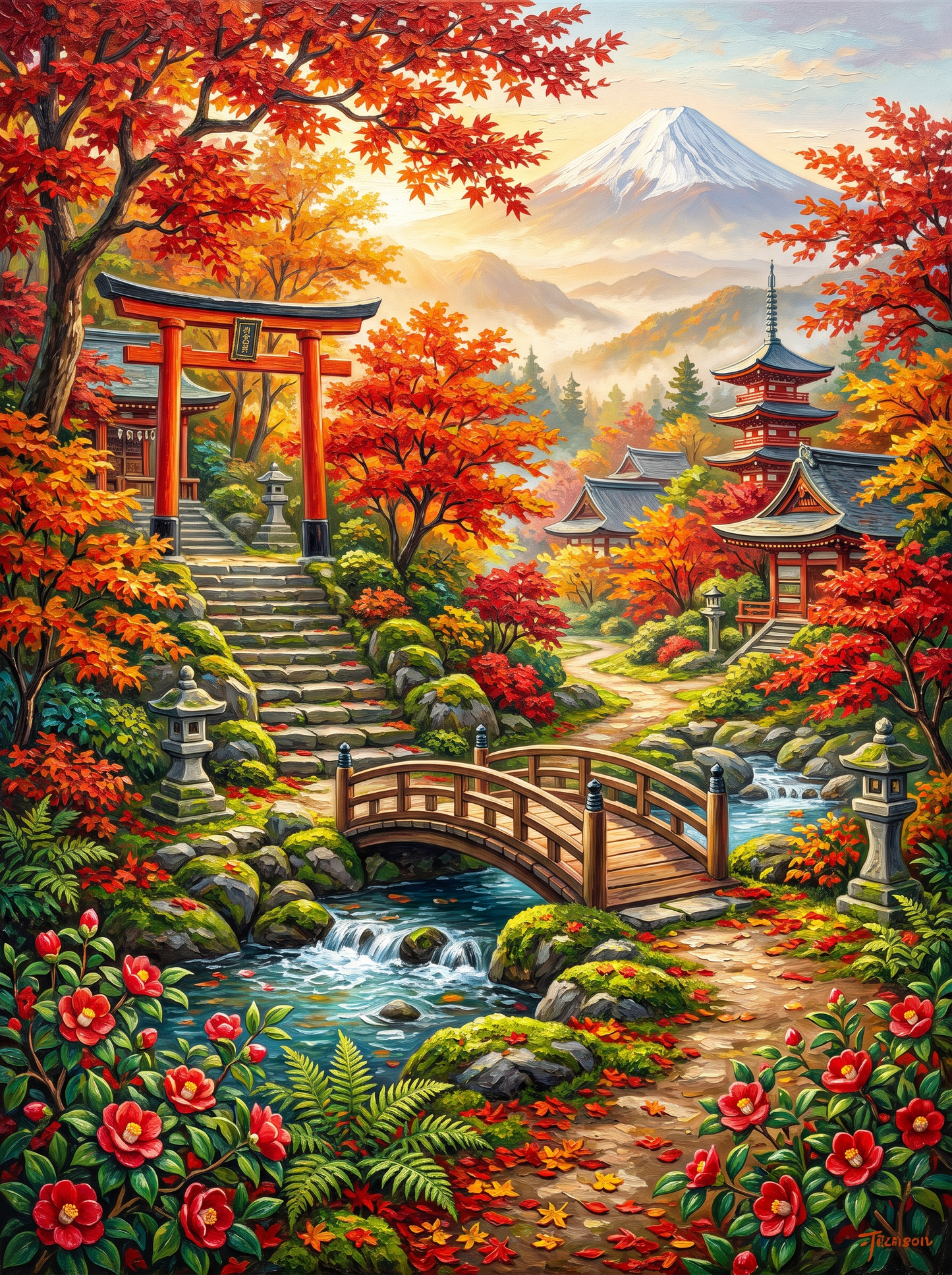 Torii in Autumn Maple