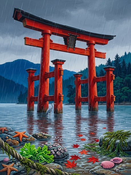Torii in the Rain