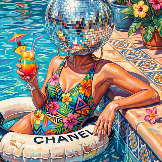 Tropical Disco Poolside Diva