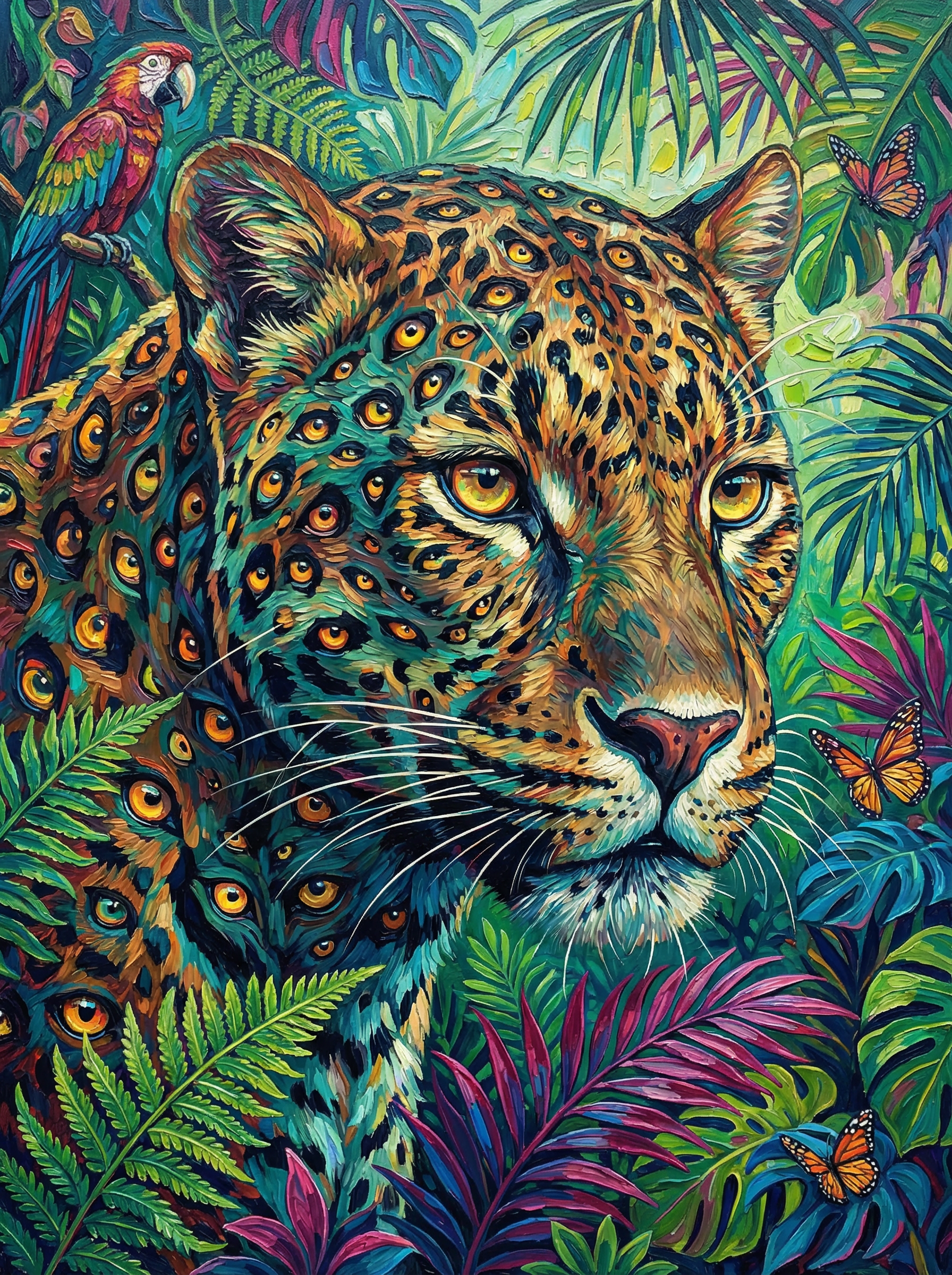 Nothing Moves Unnoticed Leopard (100 Color Diamond Painting)