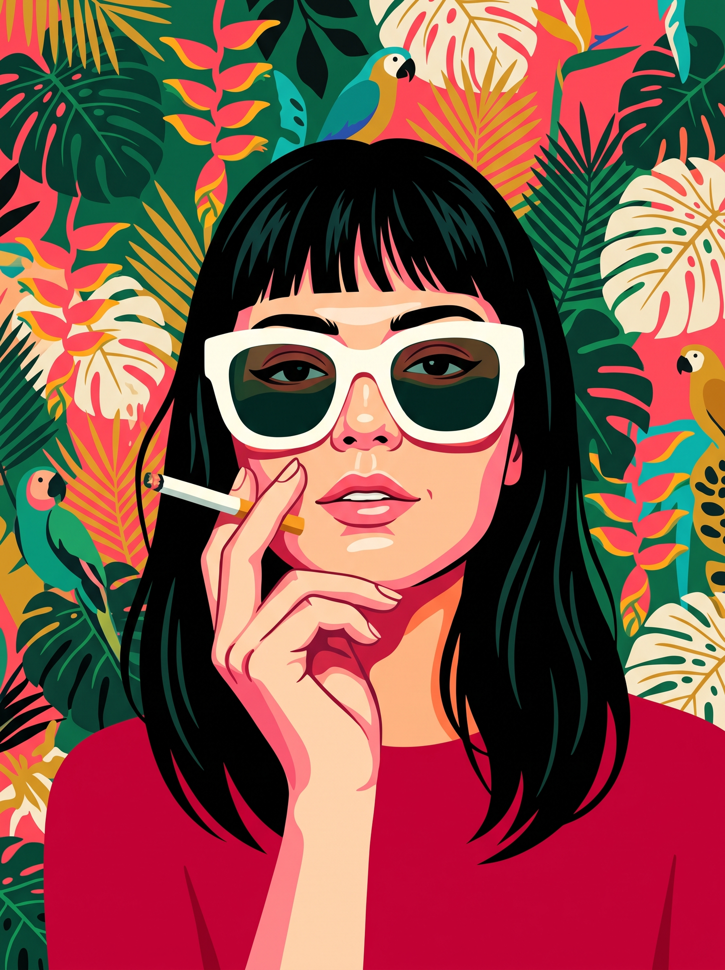 Tropical Pop Portrait