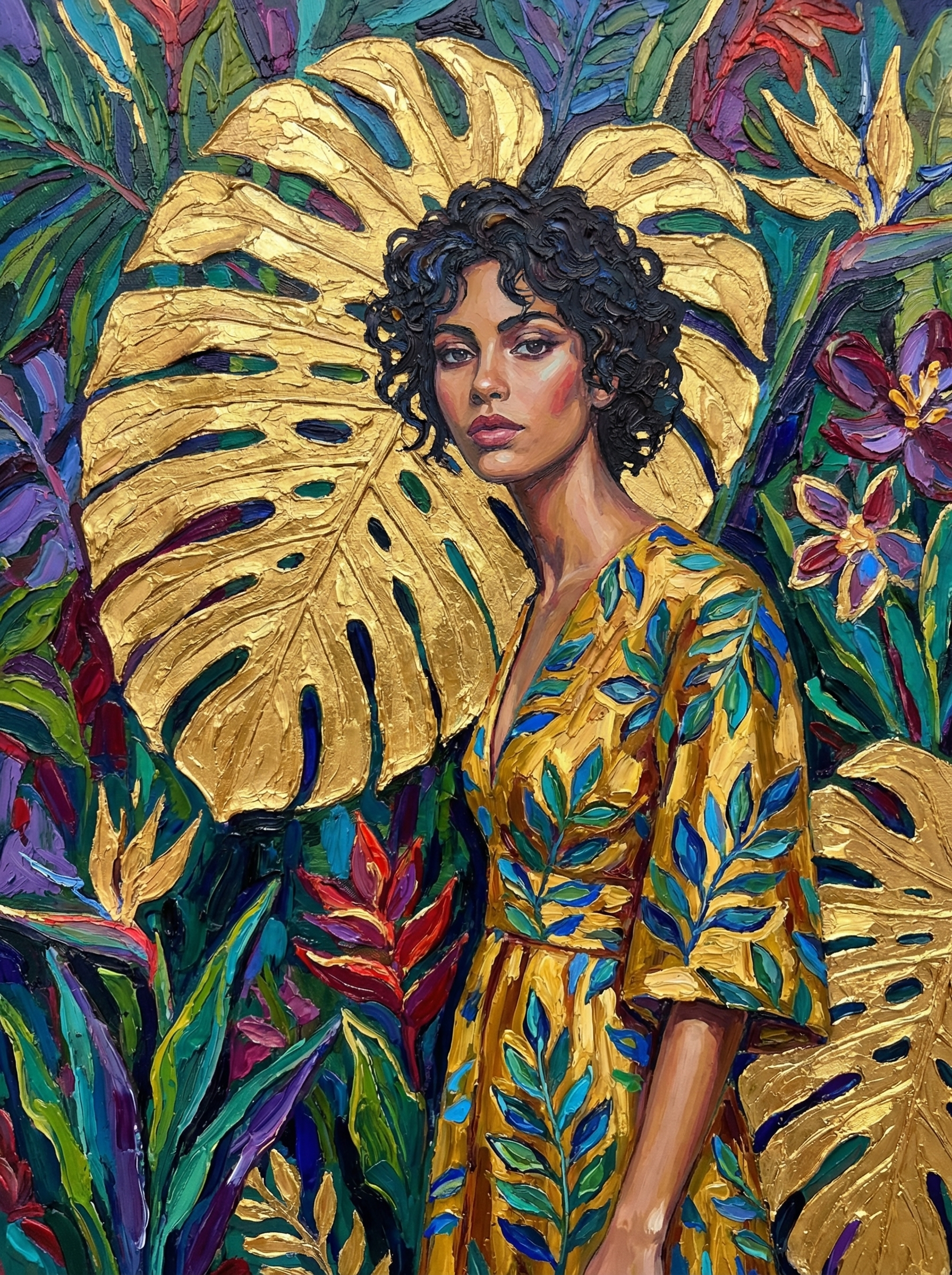 Tropical Portrait Monstera (100 Color Diamond Painting) Diamond Painting kit