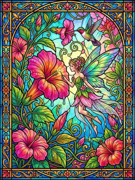 Trumpet Flower Fairy (150 Color Diamond Painting)