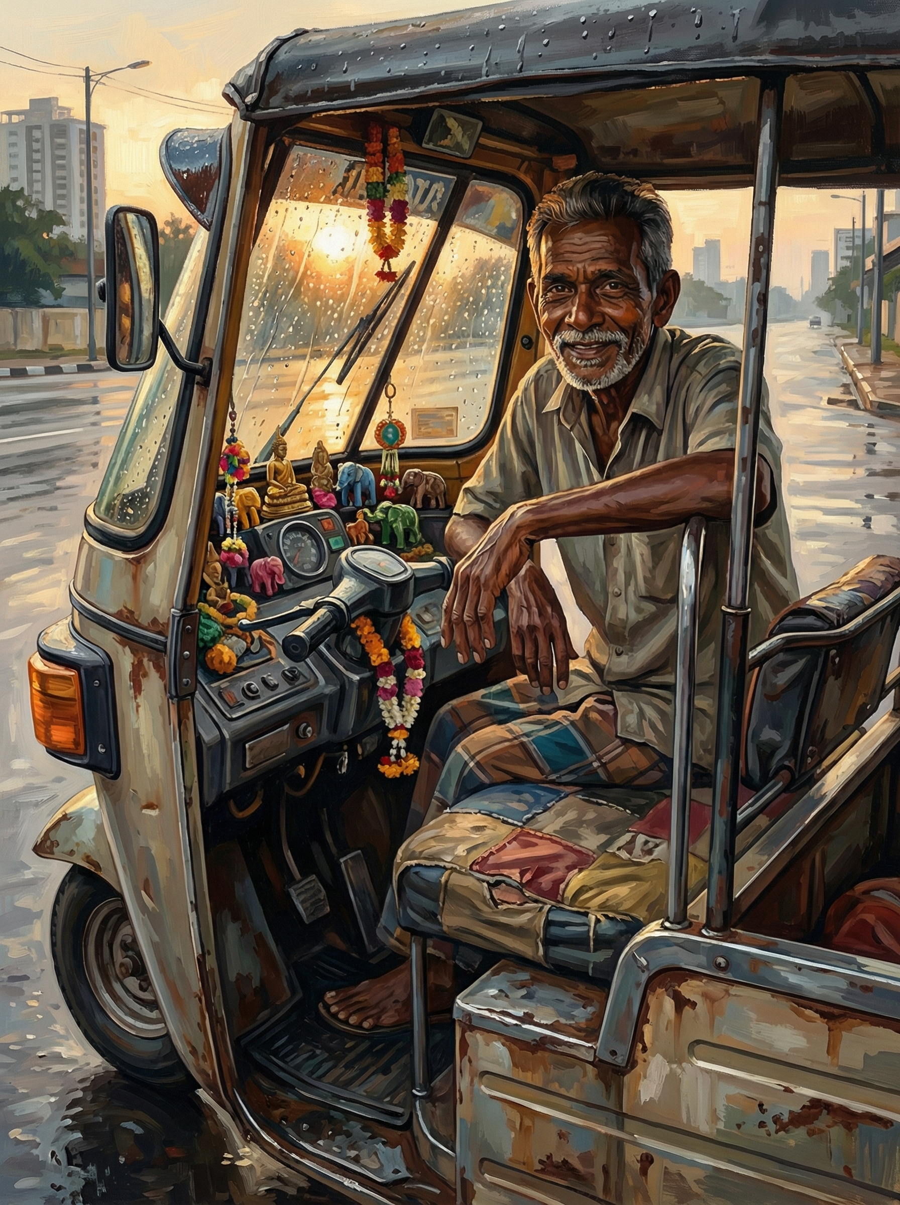 Tuk Tuk Driver Portrait (Diamond Painting) Diamond Painting kit