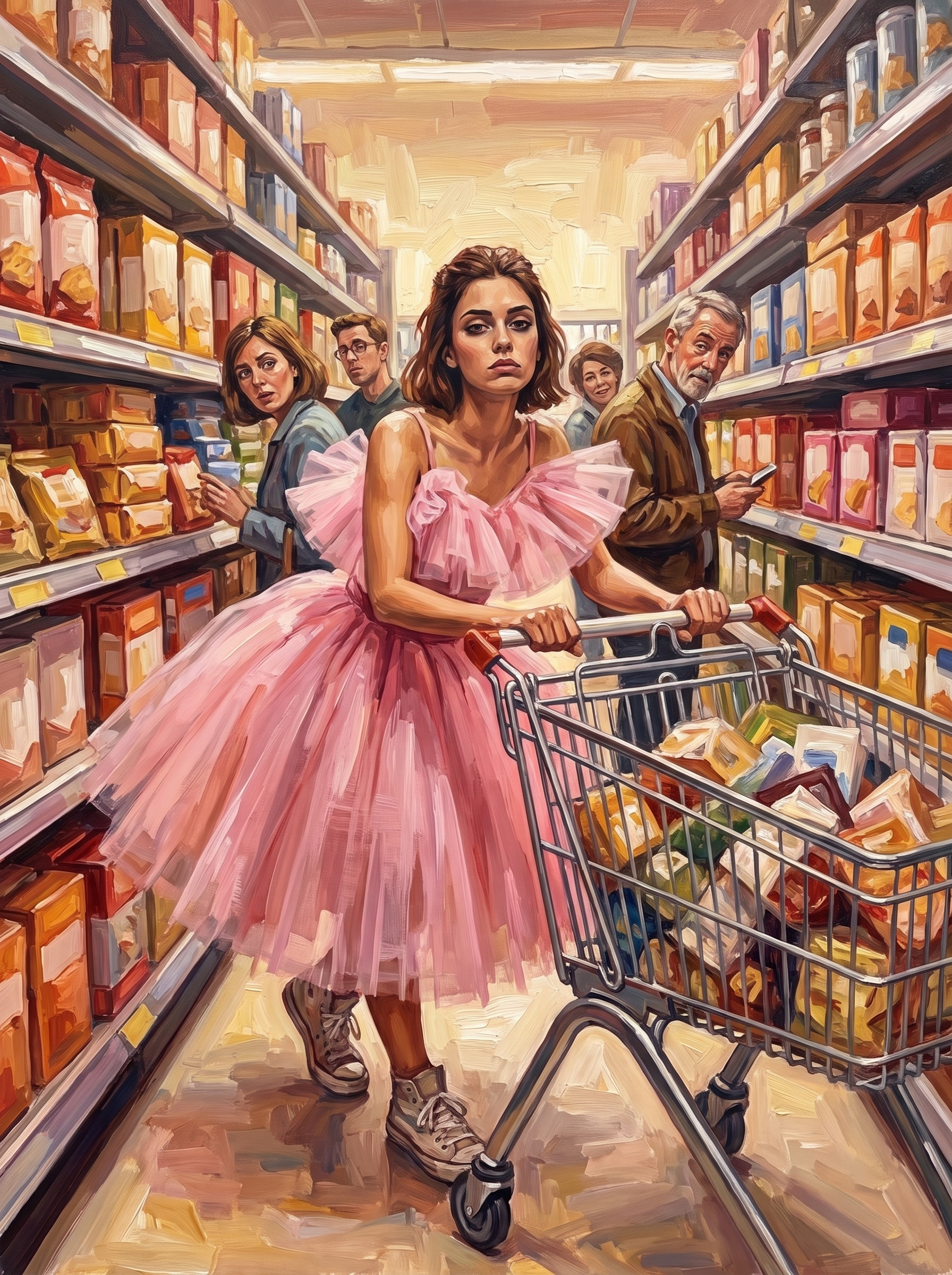 Tulle in the Trolley Aisle