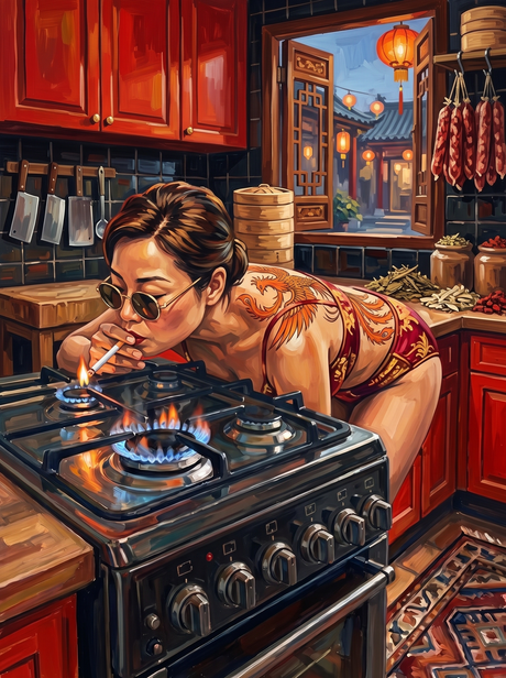 Twin Wok Flame Kitchen