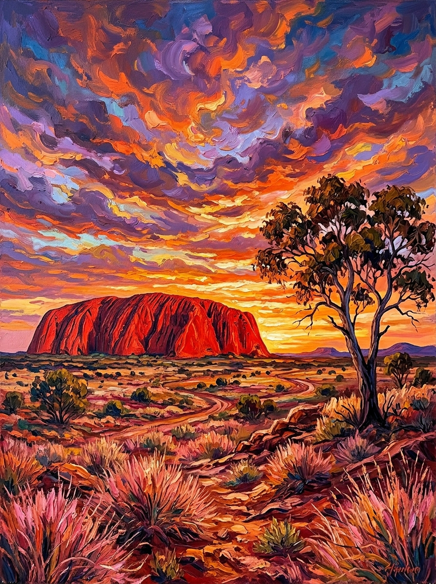 Uluru Sunset (150 Color Diamond Painting)