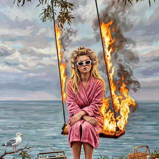 Unbothered Seaside Burning Swing