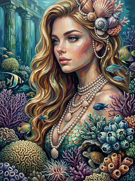 Underwater Mermaid Paradise (100 Color Diamond Painting) Diamond Painting kit