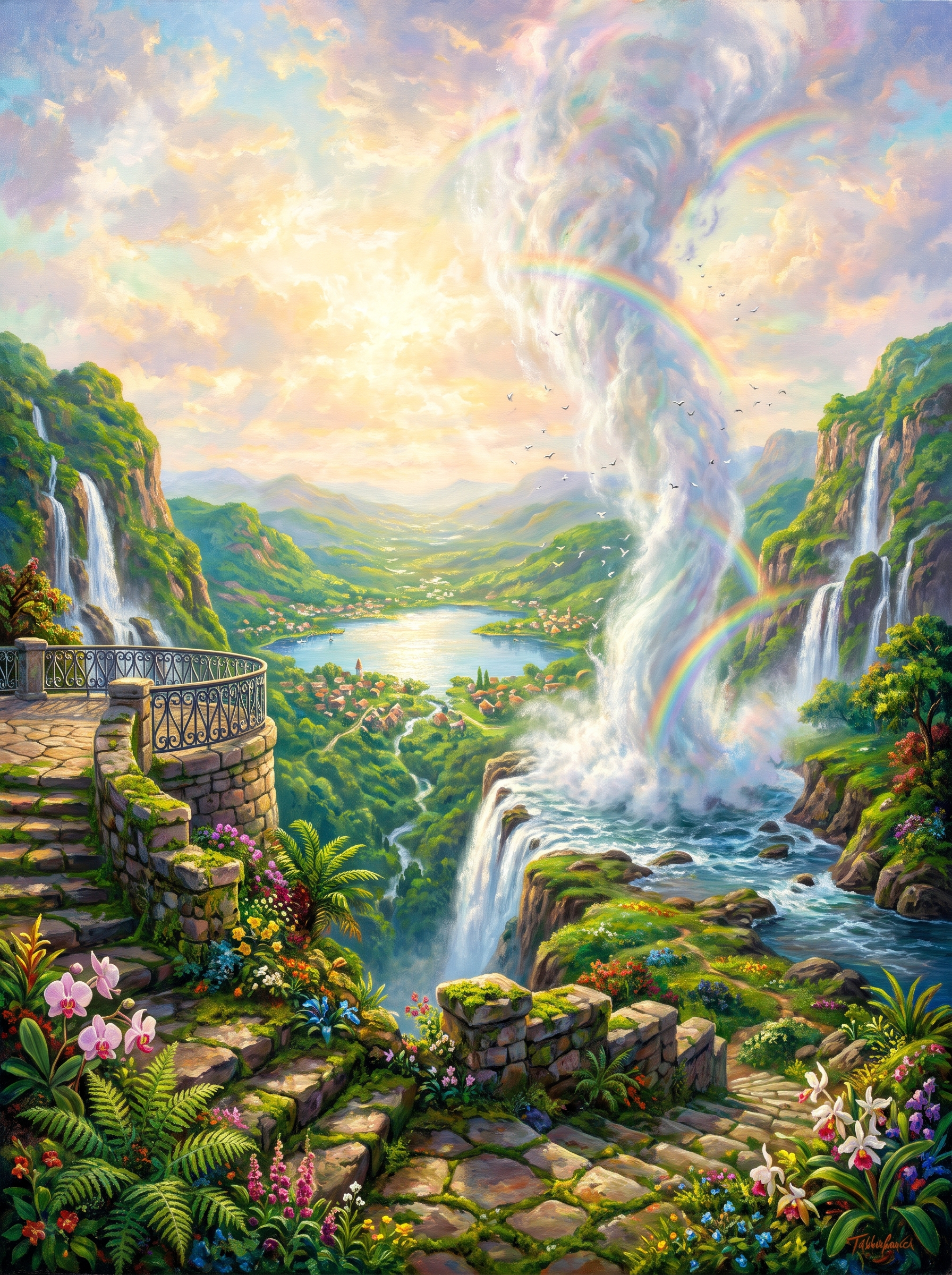Upward Waterfall