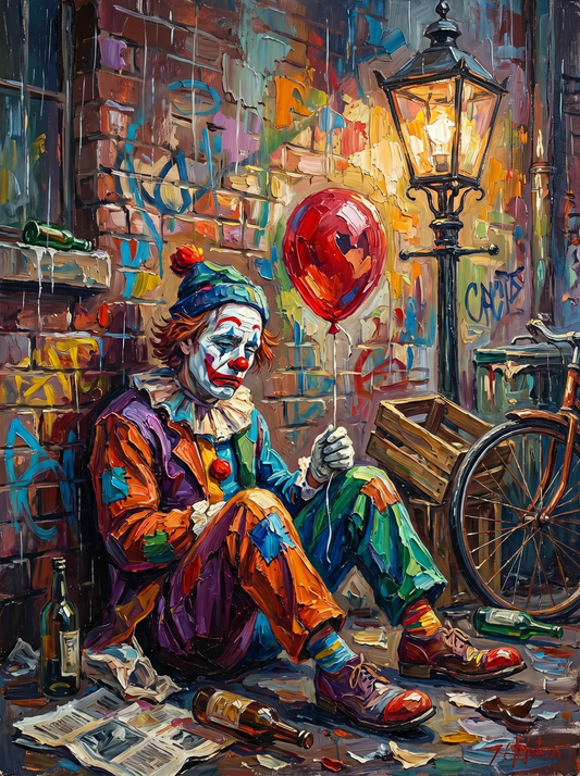 Urban Clown Lantern (100 Color Diamond Painting)