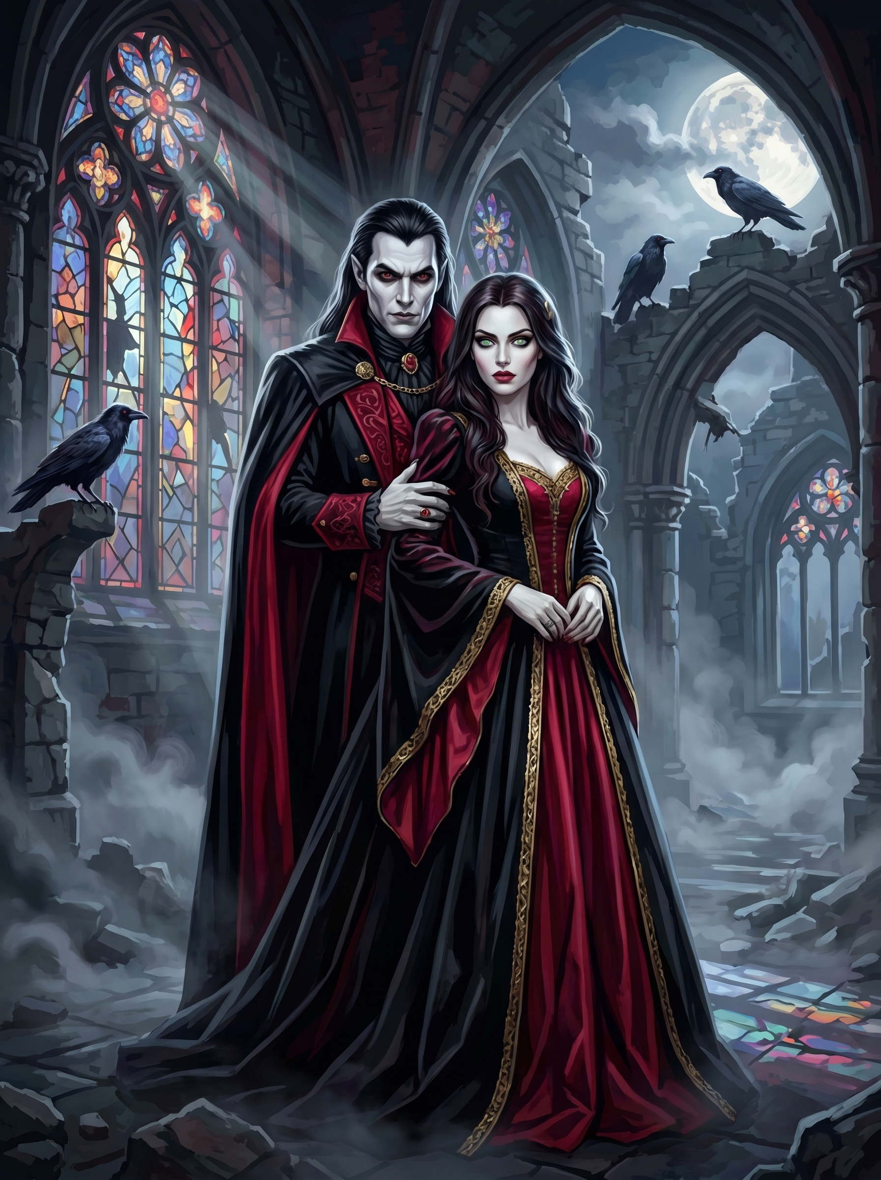Vampire Pair Gothic Cathedral (80 Colors)