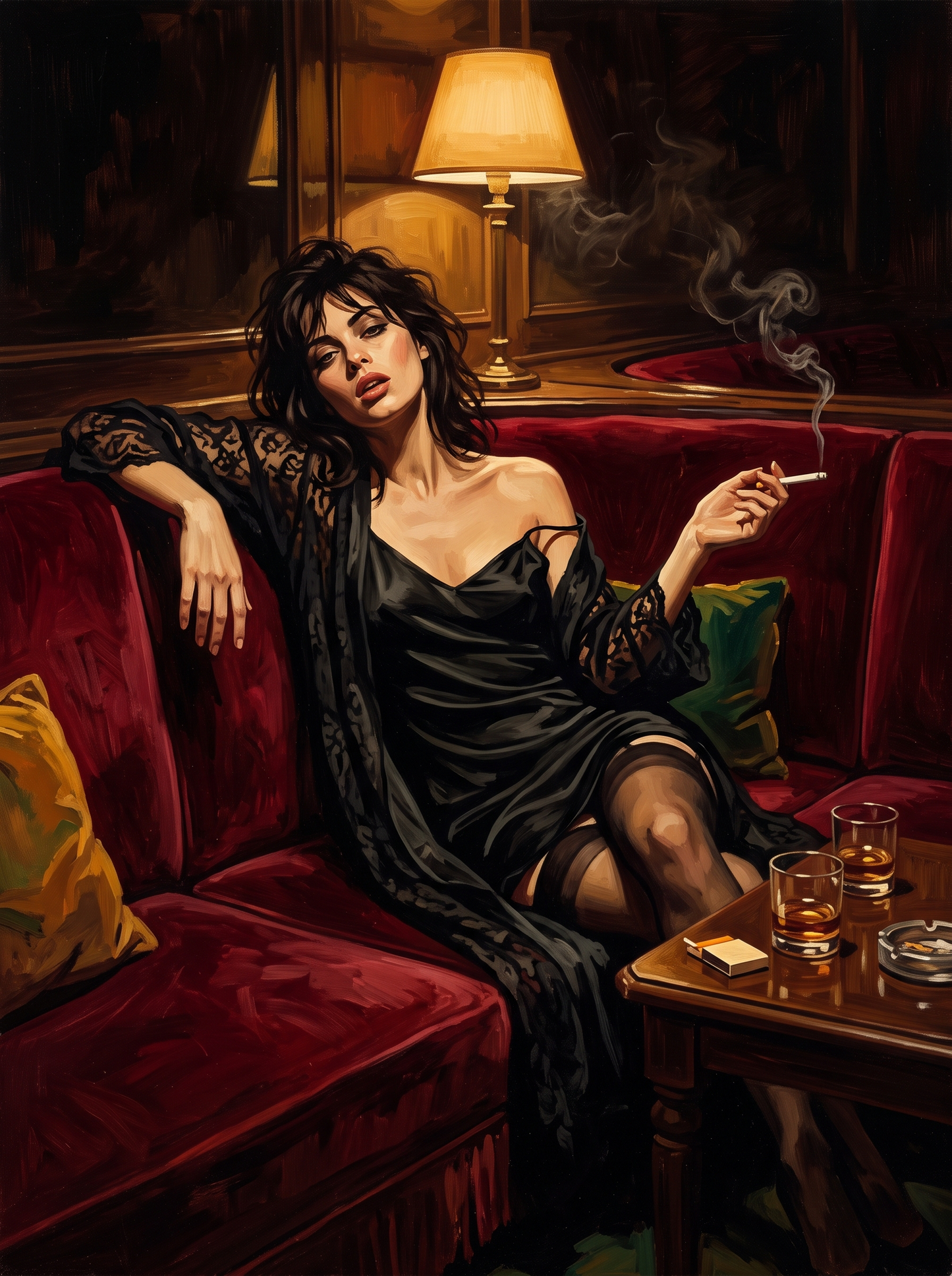 Velvet And Two Glasses