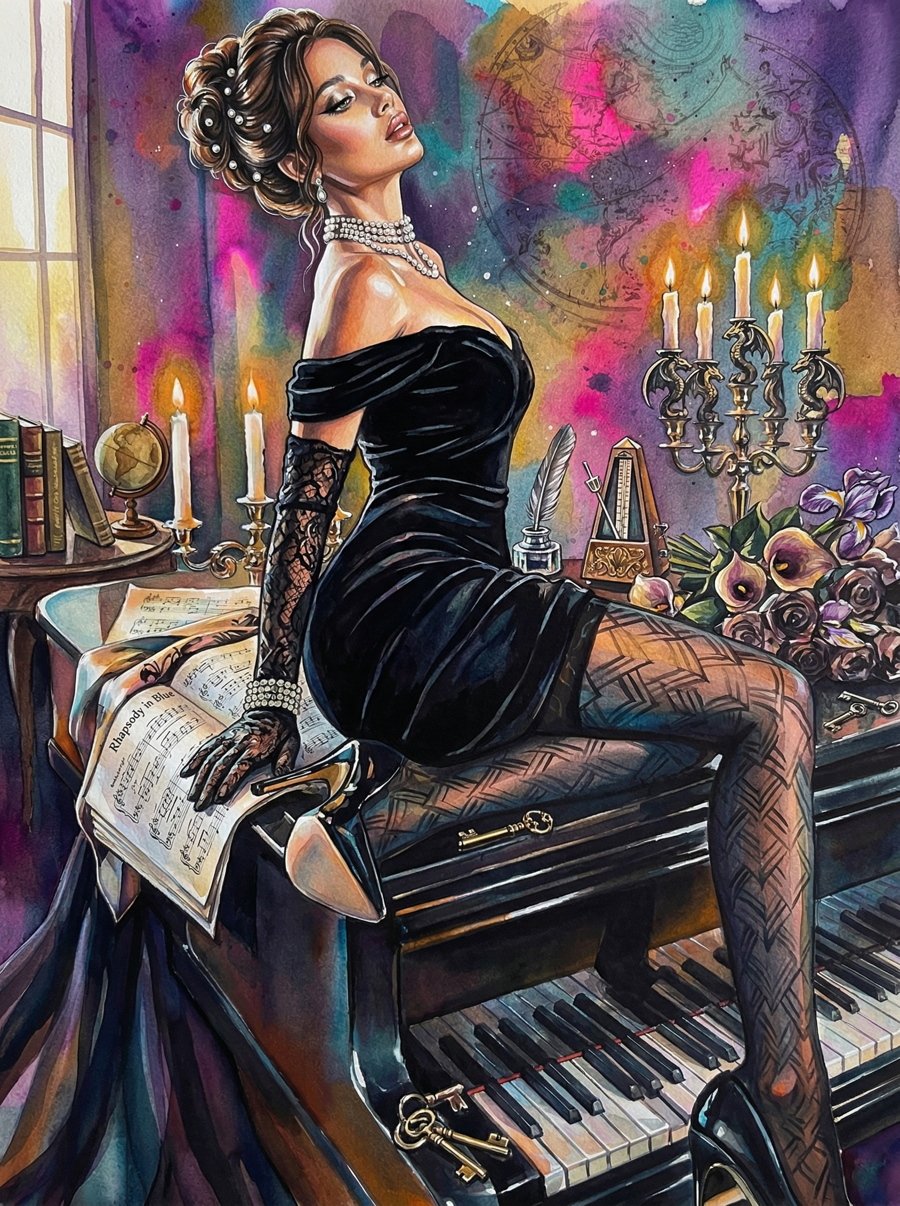 Velvet Lounge Romance (100 Color Diamond Painting) Diamond Painting kit