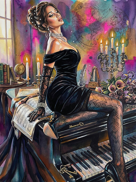 Velvet Lounge Romance (100 Color Diamond Painting) Diamond Painting kit