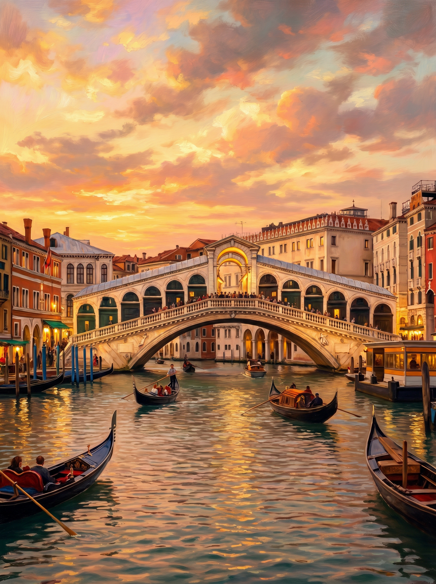 Venice Grand Canal Rialto Sunset