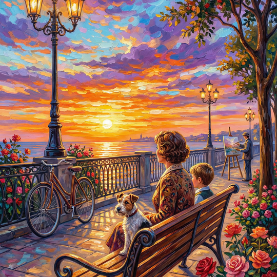 Venice Sunset Waterfront Walk