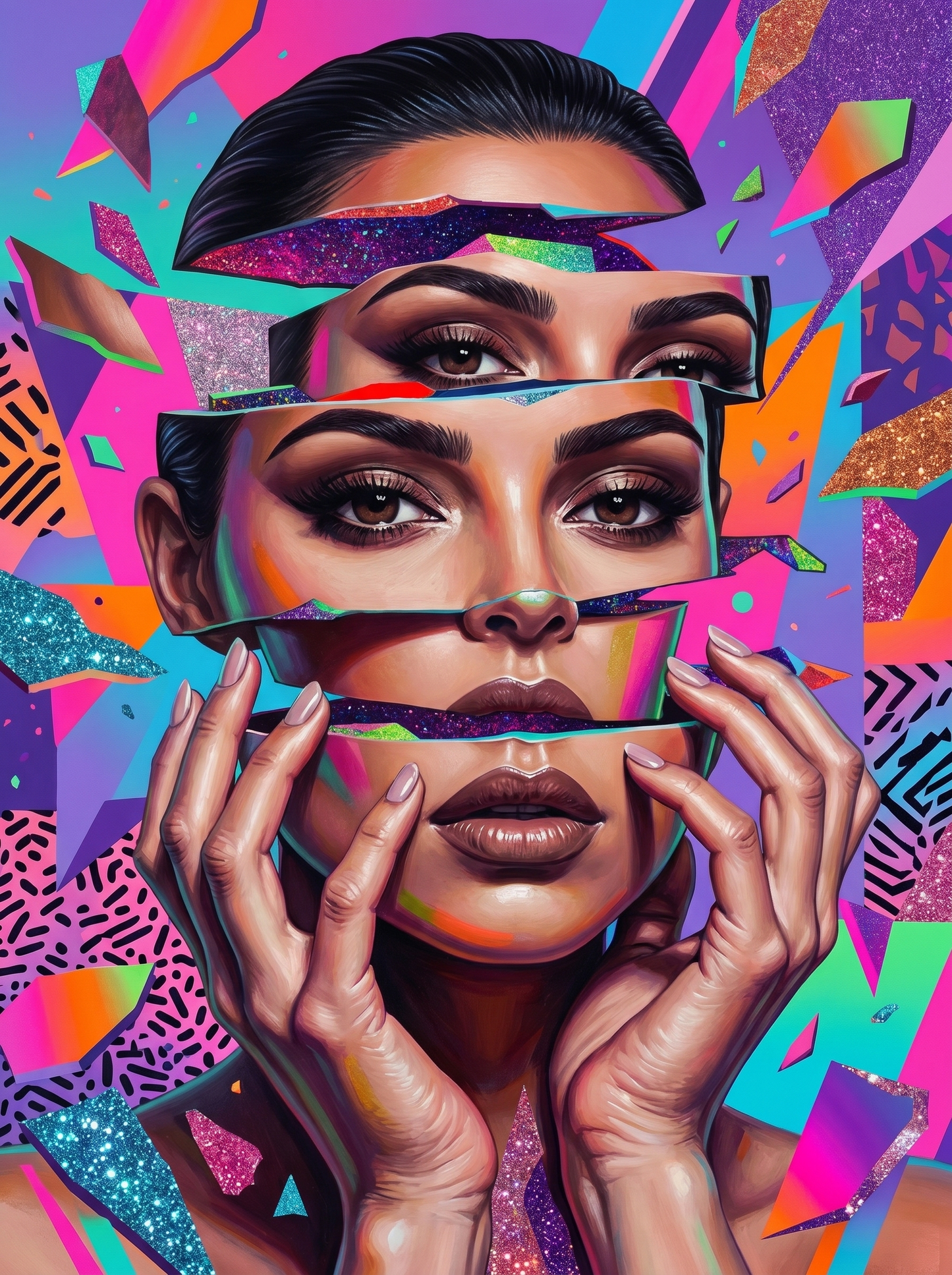 Vibrant Contemporary Woman (100 Color Diamond Painting) Diamond Painting kit