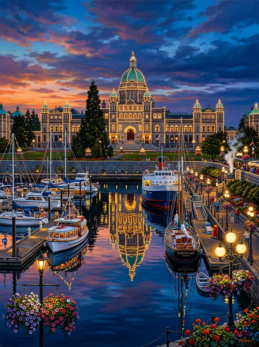 Victoria Inner Harbour (150 Color Diamond Painting)