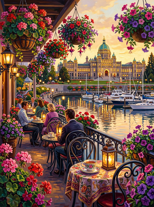 Victoria Tearoom Balcony (150 Color Diamond Painting)